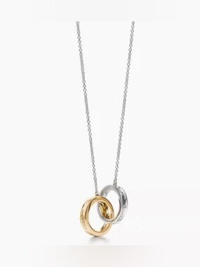 Interlocking Two Tone Gold/Silver Necklace Pendant
